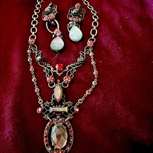 Necklace and earrings